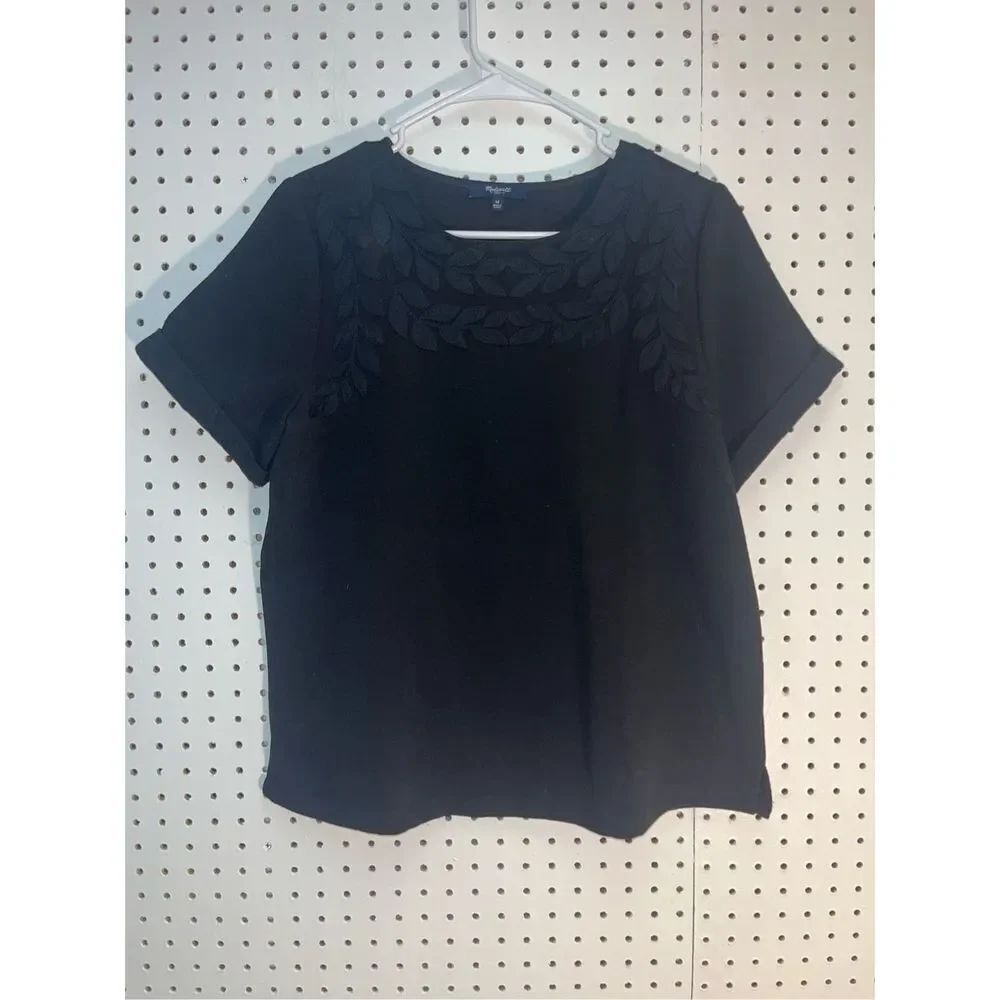 Madewell embroidered ivy top